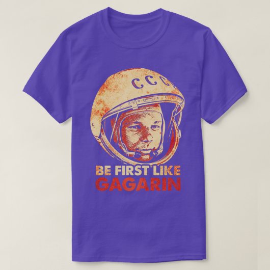 Yuri Gagarin Sovjet-kosmonaut Astronaut 4 T-shirt (Design voorkant)