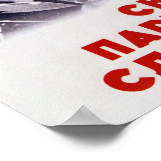 Yuri Gagarin - Sovjetruimtepropaganda Poster (Hoek)