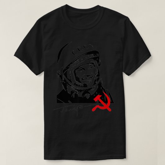 Yuri Gagarin USSR Roscosmos Cosmonaut T-shirt (Design voorkant)