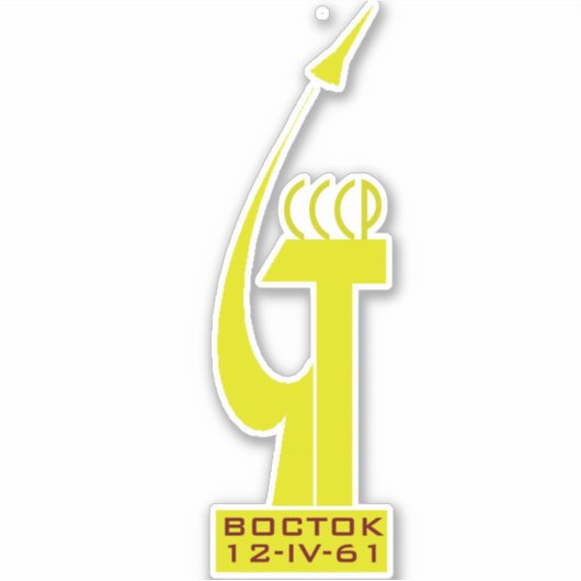 YURI GAGARIN VOSTOK 1 STICKER (Voorkant)