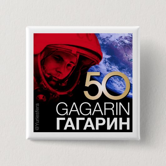 Yurichapa Vierkante Button 5,1 Cm (Voorkant)