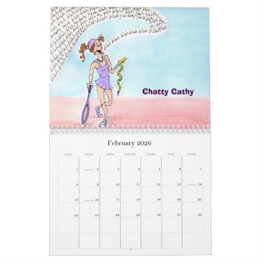 Yuriko kalender (med) - Ik haat mijn Doubles Partn (Feb 2026)