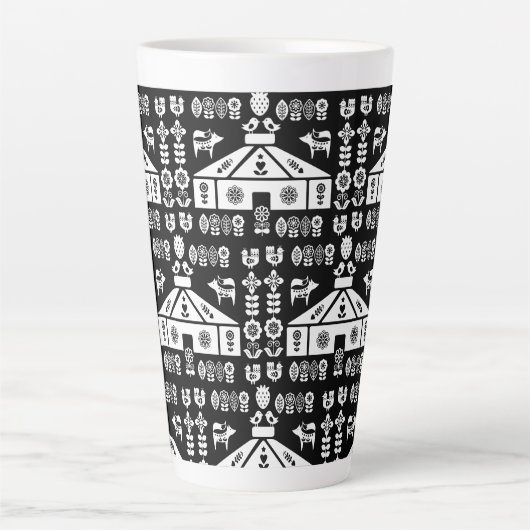 Yurt die in Natuur leeft Latte Mok (Voorkant)