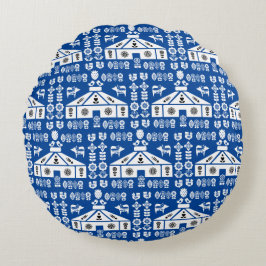 Yurt die in Natuur leeft Rond Kussen