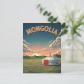 Yurt in Mongolia Travel Briefkaart (Staand voorkant)