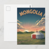 Yurt in Mongolia Travel Briefkaart (Voorkant / Achterkant)