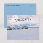 Yurt kamp van Sonkul Lake Kyrgyzstan Briefkaart (Voorkant / Achterkant)
