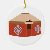 Yurt Keramisch Ornament (Voorkant)
