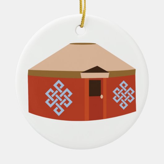 Yurt Keramisch Ornament (Voorkant)
