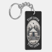 Yurt Lover Yurt Lifer Grappige Yurt Tent Sleutelhanger (Voorkant Links)