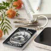 Yurt Lover Yurt Lifer Grappige Yurt Tent Sleutelhanger (Voorkant Rechts)