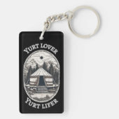 Yurt Lover Yurt Lifer Grappige Yurt Tent Sleutelhanger (achterkant)