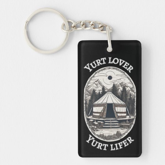 Yurt Lover Yurt Lifer Grappige Yurt Tent Sleutelhanger (Voorkant)