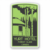 Yurt Wonen en Vakantie Promotie Sticker (Voorkant)