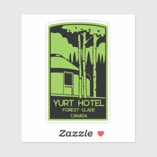 Yurt Wonen en Vakantie Promotie Sticker (Vel)