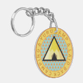 Yuru Camp Badge - relaxte camping Logo Sleutelhanger (Voorkant Links)