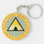 Yuru Camp Badge - relaxte camping Logo Sleutelhanger (Achterkant)