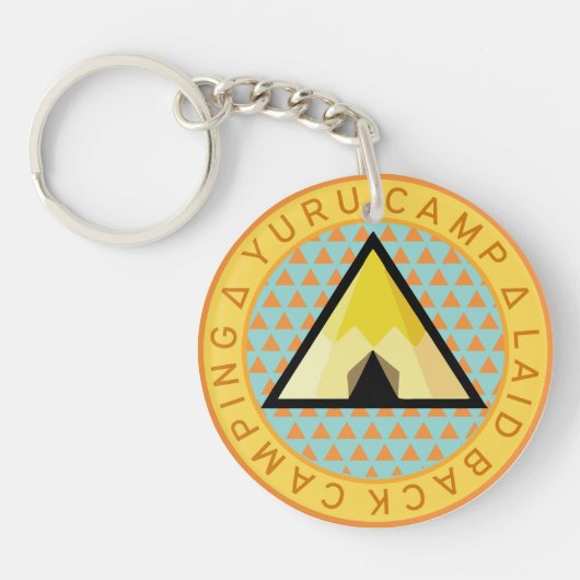 Yuru Camp Badge - relaxte camping Logo Sleutelhanger (Voorkant)
