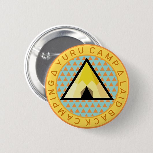 Yuru Camp Badge - relaxte camping Ronde Button 5,7 Cm (Voorkant /achterkant)