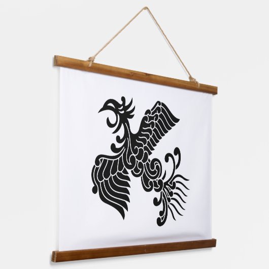 Yusoku Phoenix Hangend Wandkleed (Gebogen)
