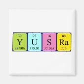 Yusra periodiek table name magnet (Voorkant)