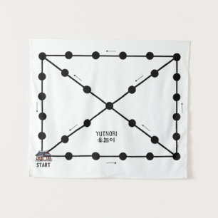 Yut Noord-Koreaans bordspel Wandkleed