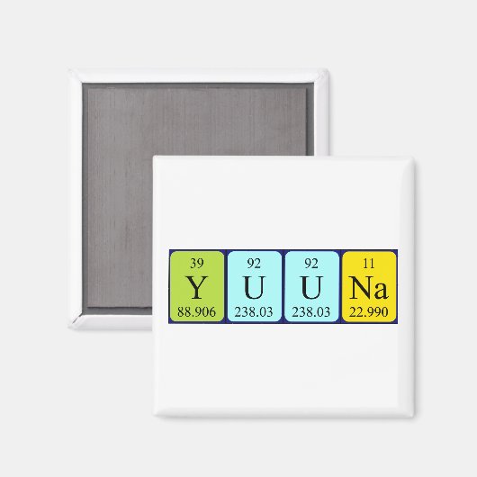 Yuuna periodiek table name magnet (Voorkant / Achterkant)