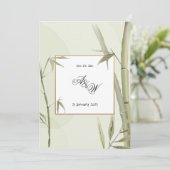 YUUP Bamboo bruiloft uitnodiging greenered themed (Staand voorkant)