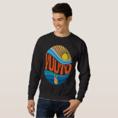 Yuuto Vintage Zonsondergang Yuuto Groovy Tie Dye Trui (Voorkant volledig)