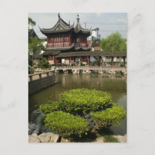 Yuyan-tuin, Shanghai, China Briefkaart