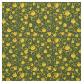 Yuzu Pattern (Olijfgroen) | Japanse herfst Stof (Swatch)