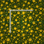 Yuzu Pattern (Olijfgroen) | Japanse herfst Stof (Delen)