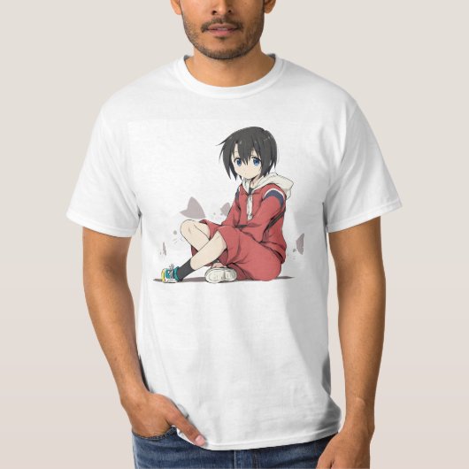 yuzuru nishimiya met kat t-shirt (Voorkant)
