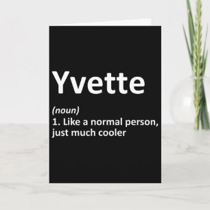 Yvette Definitie Persoonlijke Naam Grappige Verjaa Kaart