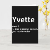 Yvette Definition Personalized Name Funny Birthday Kaart (Gele Bloem)
