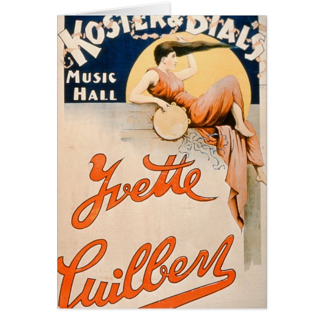 "Yvette Guilbert (c.1869-1944) te Koster en Bial" (Voorkant)