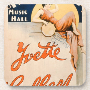 "Yvette Guilbert (c.1869-1944) te Koster en Bial" Drankjes Onderzetter