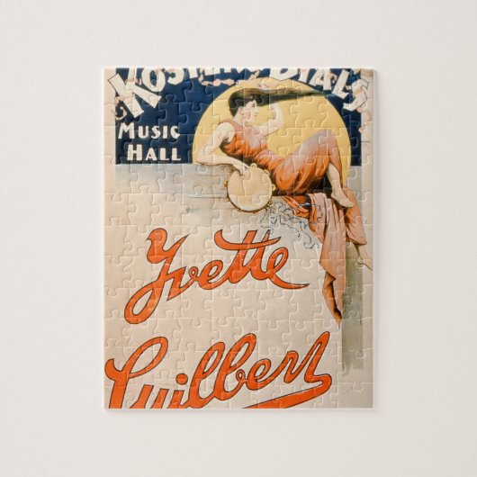 "Yvette Guilbert (c.1869-1944) te Koster en Bial" Legpuzzel (Verticaal)