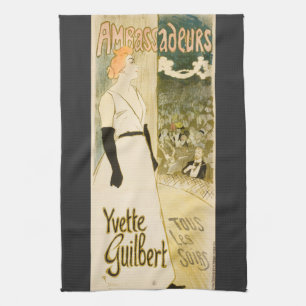 Yvette Guilbert door Theophile Alexandre Steinlen Theedoek