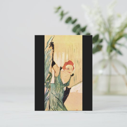 Yvette Guilbert, Henri de Toulouse-Lautrec Briefkaart (Staand voorkant)