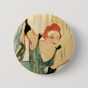 Yvette Guilbert, Henri de Toulouse-Lautrec Ronde Button 5,7 Cm