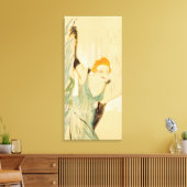 Yvette Guilbert neemt een gordijngesprek, 1894 Canvas Afdruk (Insitu (Woonkamer))