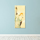 Yvette Guilbert neemt een gordijngesprek, 1894 Canvas Afdruk (Insitu (Houten vloer))