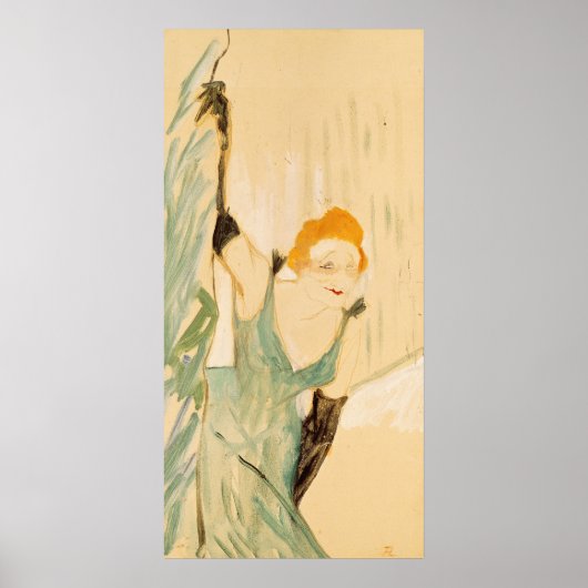 Yvette Guilbert neemt een gordijngesprek, 1894 Poster (Voorkant)