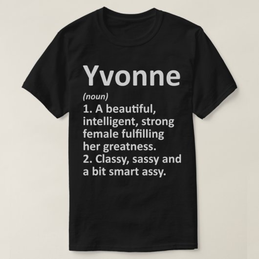 YVONNE Definition Persoonlijke benaming Funny Chri T-shirt (Design voorkant)
