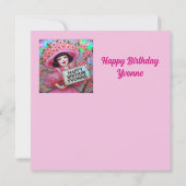 YVONNE ~ Koningin van de bloesem ~ Platte Kaart (Achterkant)