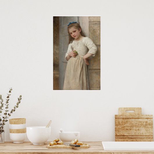 Yvonne on Doorstep William-Adolphe Bouguereau Poster (Keuken)