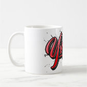 Yvonne red Heart Graffiti Tasse Kaffeetasse Koffiemok (Links)