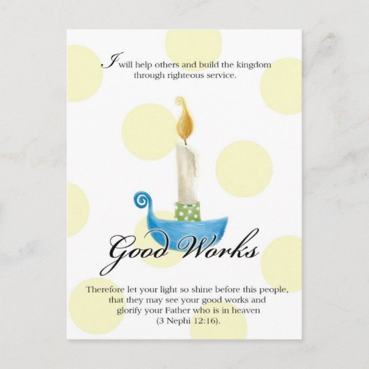 YW-Value-kaart - Good Works Briefkaart (Voorkant)