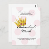 YW-Value-kaart - Individueel gewicht Briefkaart (Voorkant / Achterkant)